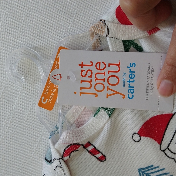 Christmas Reindeer Baby Newborn 2pc set Long Sleeve Bodysuit And Red Pants - Picture 7 of 12